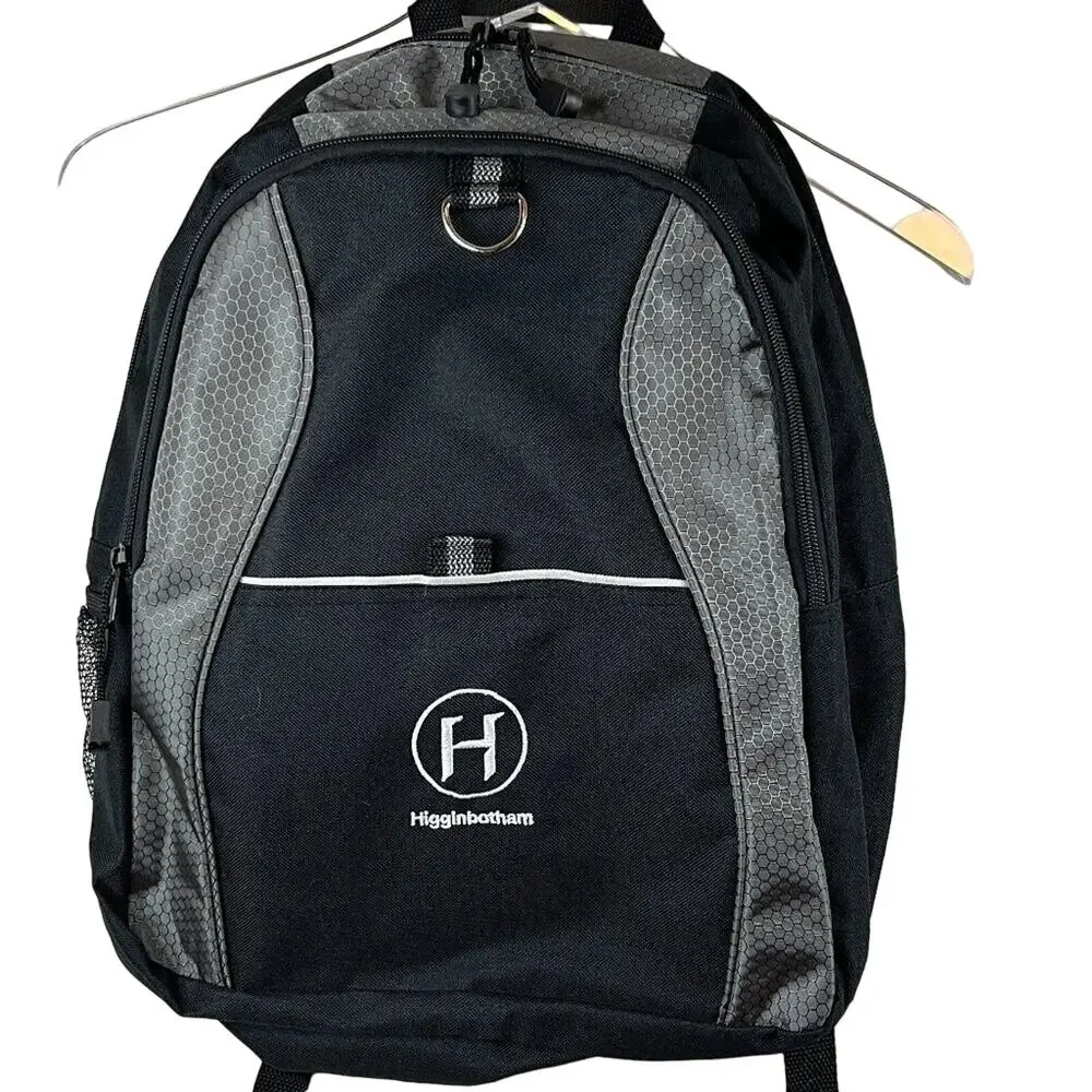 Higginbotham Port Authority‎ Contrast Honeycomb Backpack Black & Gray